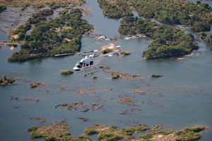 Victoriafälle: Helikopterflug über die Schlucht