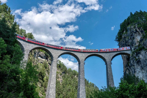 UNESCO Rhaetian Railway: Viaduct, Train Museum, St. Moritz