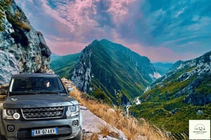 From Tirana: Hike on Gamti Mt & Bovilla Lake on Land Rover