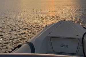 Vlore : sortie en bateau au coucher du soleil sur la côte dorée jusqu'à la grotte de Haxhi Ali