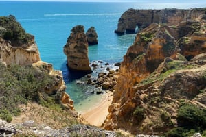 From Faro: Benagil Cave and Seven Hanging Valleys Trail Tour