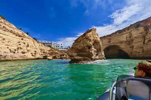 Depuis Portimão : Tour en bateau privé aux grottes de Benagil Speed Boat