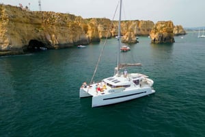 Lagos: Private Catamaran Cruise with Drinks and Snacks
