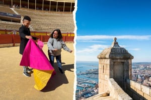 Alicante: Härkätaisteluareena ja linna Opastettu kierros taksikuljetuksella