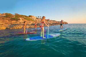 Alicante: Passeio de E-Bike, mergulho com snorkel e paddle surf