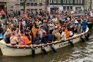 Amsterdam: 3 Hour Kings Day Boat Party with Unlimited Drinks