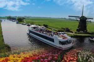 Amsterdam: Tur til Keukenhof-hagen med vindmøllecruise