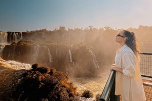Vanuit Foz do Iguaçu: Zonsondergang bij de watervallen