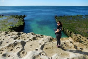Puerto Madryn: vandretur langs naturlige bassiner og kløfter.