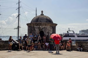 Geteiltes Cartagena & Getsemani: Tour mit drahtlosem System