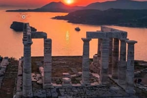 Athene: Kaap Sounion & Tempel van Poseidon Zonsondergang Tour & Audio