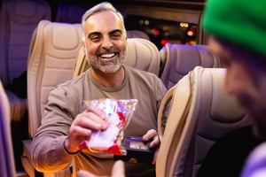 アテネ：クリスマスキャロルを歌いながら観光するジングルバス