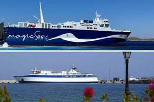 アテネ：ラブリオ港とキスノス島間のフェリーでの移動をご案内いたします