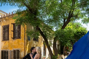 アテネ・フライング・ドレス写真撮影