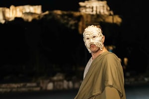 Ateena: Kreikkalainen teatteribussikierros – live-näyttelijä ja historialliset paikat