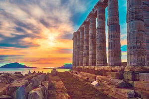 Tour privato con guida autorizzata al tramonto a Sounio e sulla Riviera Ateniese
