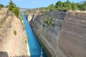 Kanalkryssning i Korint, antika Korint och Akrokorint