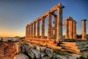 Von Athen aus: Tagesausflug zum Kap Sounion bei Sonnenuntergang