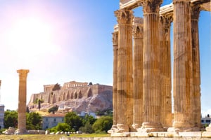 Panoramisk rundtur i Aten med skyline-simning