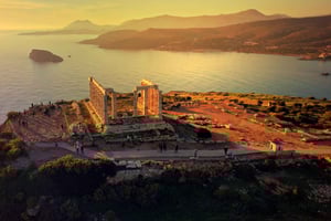 Частный тур на закате: храм Посейдона и Афинская Ривьера