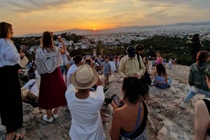 Wandel door het oude en moderne Athene