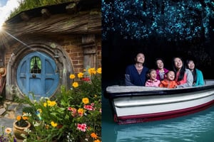 Auckland: Hobbiton & Waitomo Caves tur i liten grupp med lunch