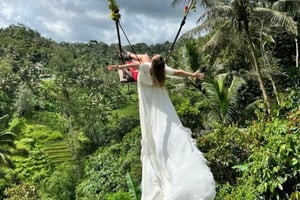 バリ島：バリ スイング、モンキー フォレスト、ライステラス、滝