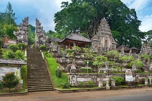 Bali: Kehen Temple, Waterfall, and Village Tour with Pickup