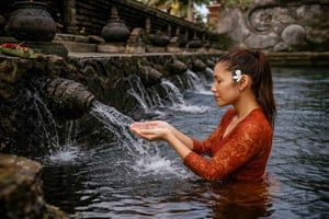 Bali: Manukaya, hem till Tirta-templet, risfält och kaffe