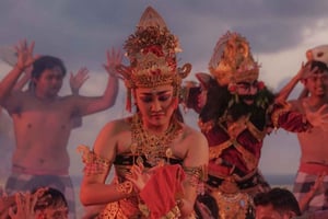 Bali: Melasti spektakulär solnedgång med Kecak-dans