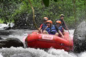 Raften op Bali: Rivier Raften met Zipline naar beneden naar de rivier