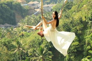 Bali: Tour di un giorno a Ubud con altalena e zipline