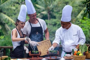 Ubud: lekcja gotowania i zwiedzanie ogrodu ziołowego z lokalnym szefem kuchni