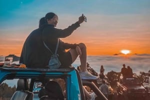 Ubud: Jeep-Abenteuer bei Sonnenaufgang zum Batur & heiße Quelle – alles inklusive