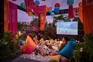 Ubud: Starlit Cinema Cozy Bohemian Movie Nights