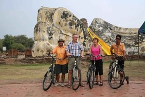 Ayutthaya: Cykling ved solnedgang og bådtur