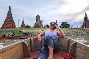 Bangkok: Viagem de 1 dia a Ayutthaya em carro particular com passeio de barco