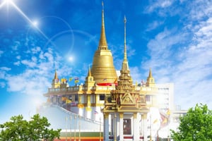 Bangkok : Wat Ratchanatdaram, Golden Mount, et Wat Trai Mit