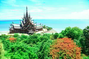 Depuis Bangkok : Excursion d'une journée à la ville de Pattaya et au Sanctuaire de la Vérité