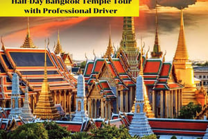 Visite d'une demi-journée des temples de Bangkok avec chauffeur professionnel