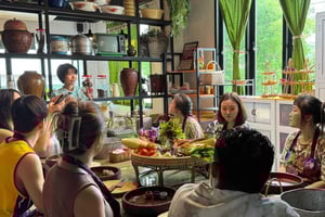 Silom thailändsk matlagningskurs med trädgård