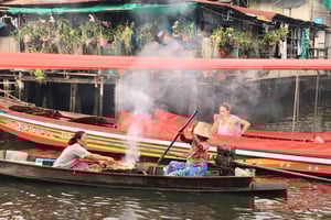 Bangkok: Tur med en lille gruppe på en langhalet båd