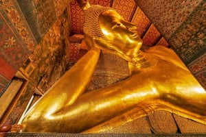 Wat Pho kvällsbesök med tempelkatter