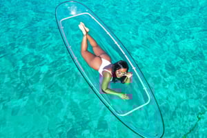 Drone Clear Kayak Barbados Photoshoot