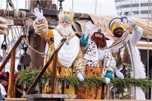 Drie koningen - Los Reyes Magos - ceremonie Barcelona