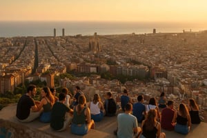 Barcelona: Tour Sunset Tipsy Tapas + Vista dos Bunkers (Barc360°)