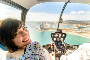 Barcelona: lot helikopterem i transfer łodzią z heliportu
