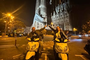 Barcelona op mijn scooter avondtour