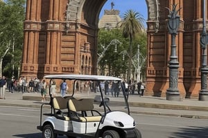 Barcelona: Privétour in golfkarretje met culinaire proeverij inbegrepen