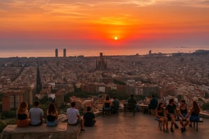 Barcelona: Sunset Tipsy Tapas tour + Bunkers View(Barc360°)